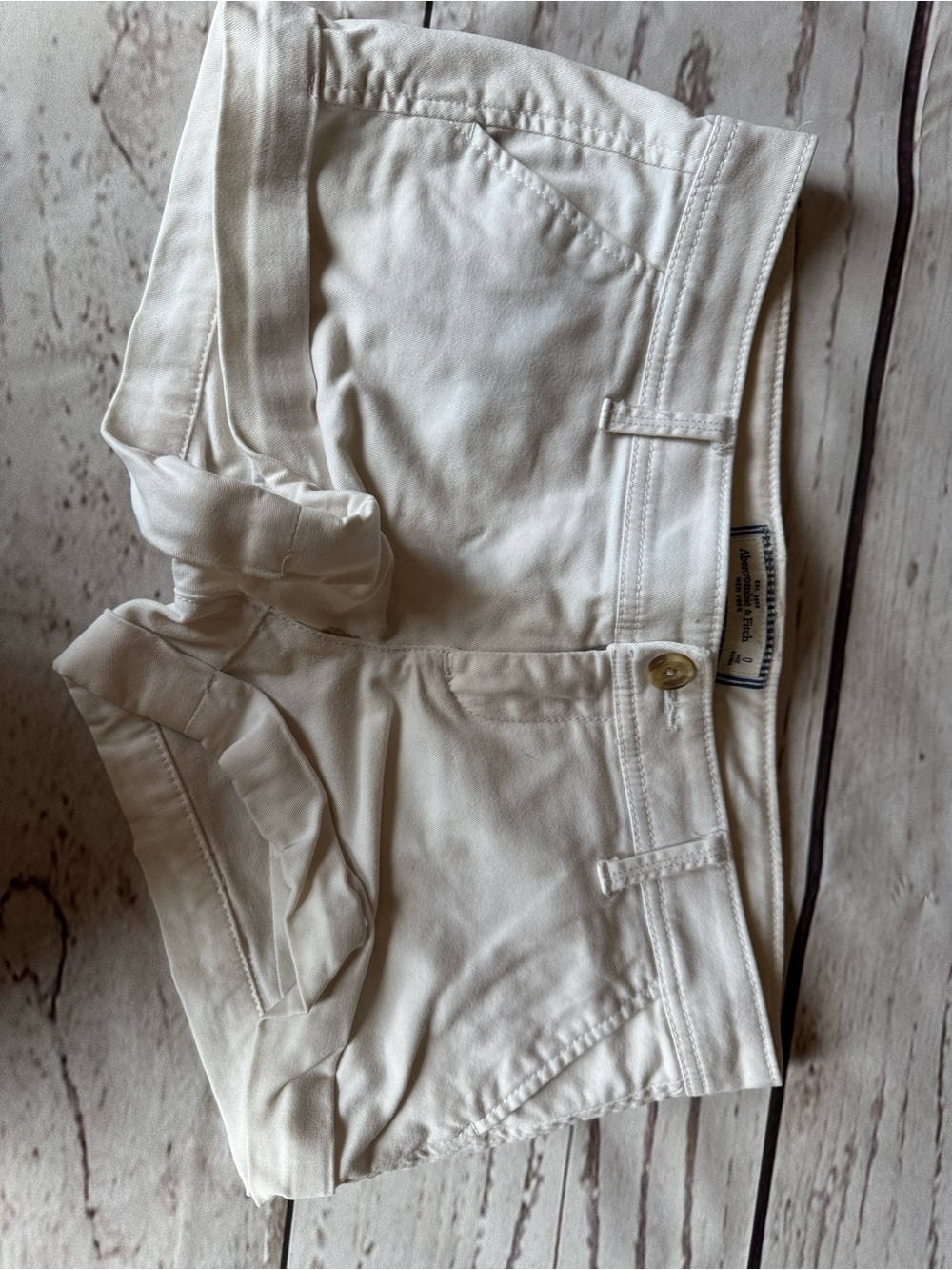Abercrombie & Fitch White Chino Shorts